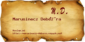 Marusinecz Debóra névjegykártya
